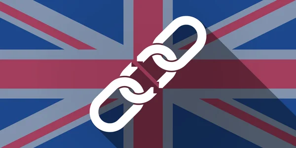 United Kingdom flag icon with a chain — Stock Vector