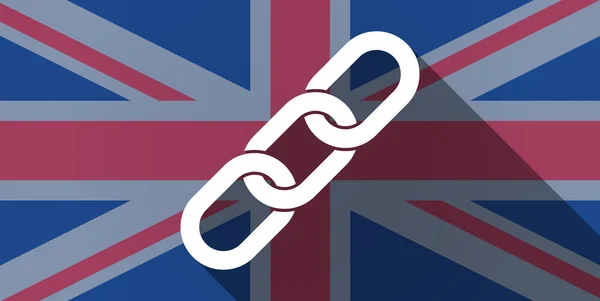 Εικονίδιο σημαία Ηνωμένου Βασιλείου, με μια αλυσίδα — Διανυσματικό Αρχείο