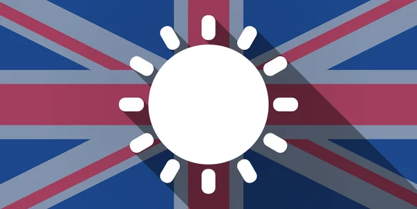 Vereinigtes Königreich Flagge Symbol mit einer Sonne — Stockvektor