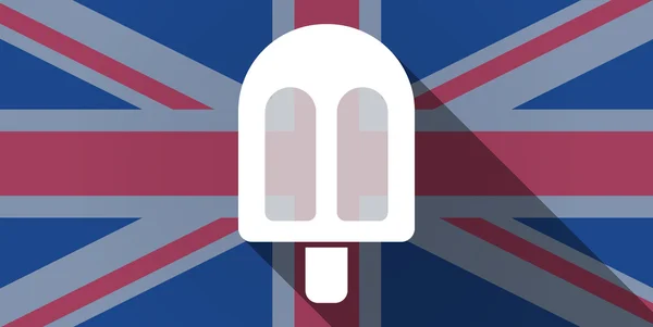 Velká Británie vlajka ikonu s vynikající zmrzlinou — Stockový vektor