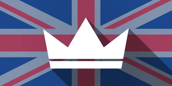 Ikone des Vereinigten Königreichs mit Krone — Stockvektor