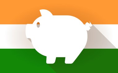 Bir domuz ile Hindistan bayrağı simgesi