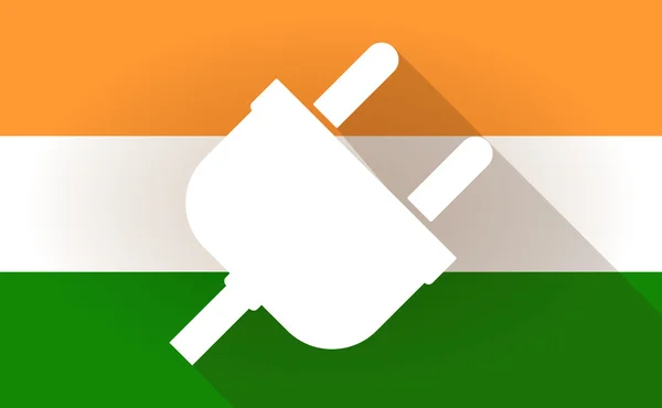 Icona bandiera India con una spina — Vettoriale Stock