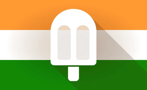 Icono de la bandera de India con un helado — Archivo Imágenes Vectoriales