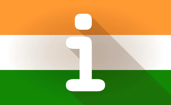 情報記号インドの旗のアイコン — ストックベクタ
