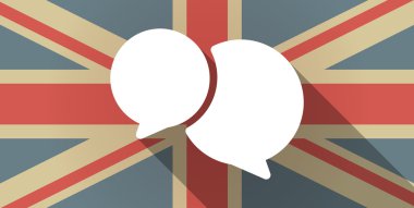 Komik bir balon ile İngiltere'de bayrak simgesi