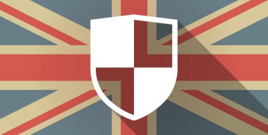 İngiltere bayrak simgesi ile bir kalkan