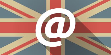 İngiltere bayrak simgesi ile bir işareti