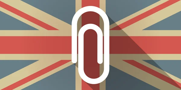 Uk flag icon mit einem Clip — Stockvektor