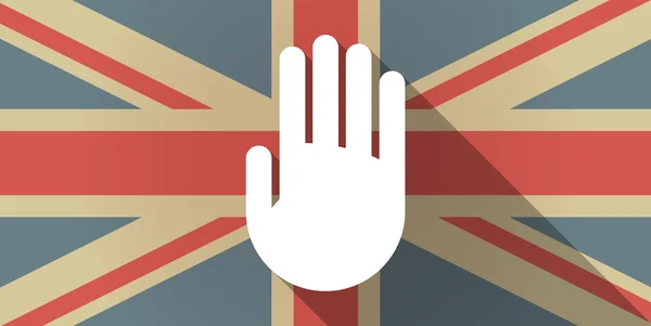 手で英国旗のアイコン — ストックベクタ