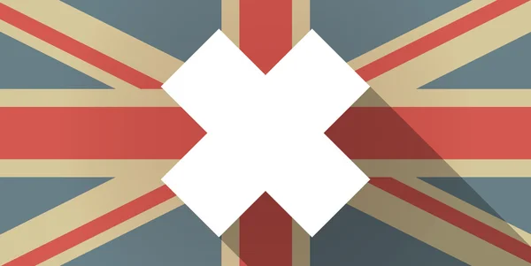 Ikone der britischen Flagge mit irritierender Substanz — Stockvektor