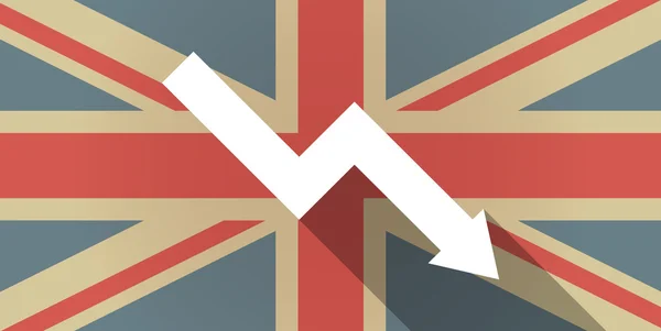 Ikonę flagi Wielkiej Brytanii z wykresu — Wektor stockowy