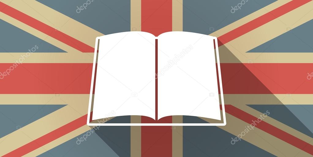 UK flag icon with a book