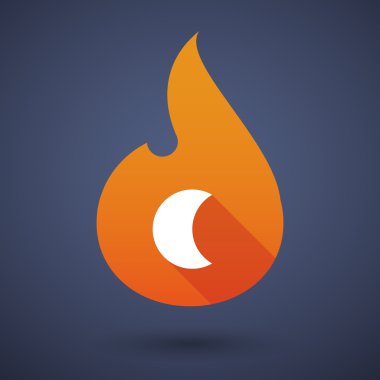 Alev simgesi ile bir ay