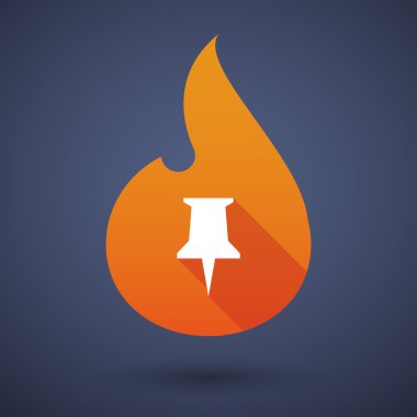 Bir iğneye simgesiyle alev