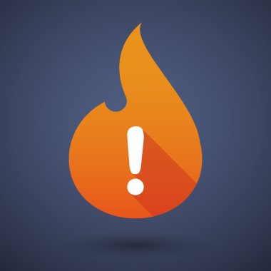 Ünlem işareti simgesi alev