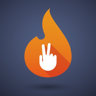 Alev simgesi bir zafer el ile