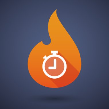 Bir zamanlayıcı ile alev simgesi