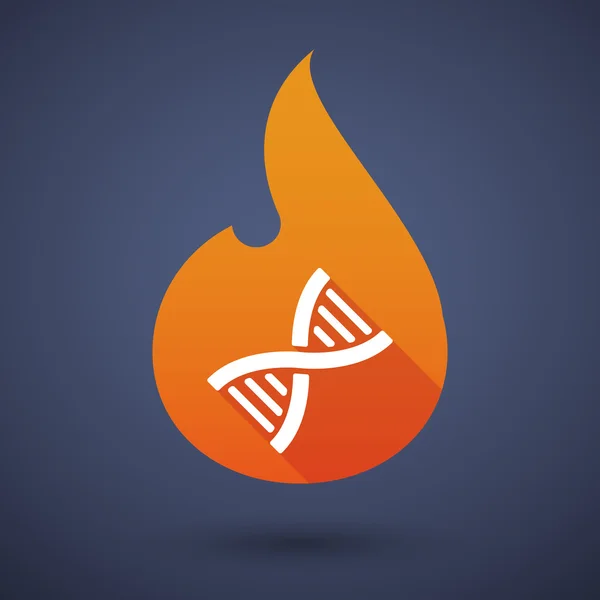 Icono de llama con un signo de ADN — Archivo Imágenes Vectoriales