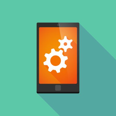 Gears'ı uzun gölge telefon simgesi