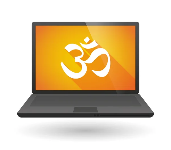 Reaptop icon with an om sign — стоковый вектор