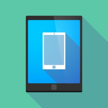 Tablet pc simgesi ile bir telefon