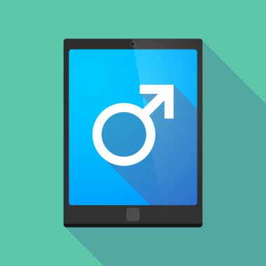 Tablet pc simgesi erkek işaretiyle