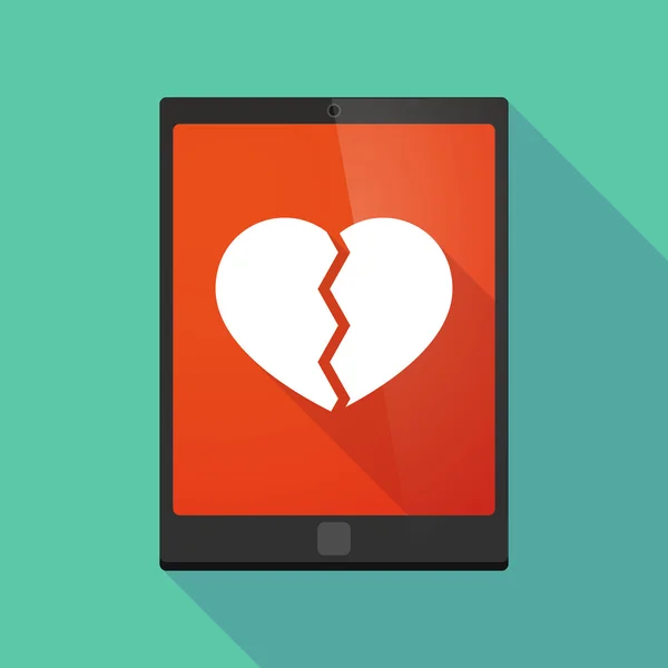 Tablette pc icône avec un coeur — Image vectorielle