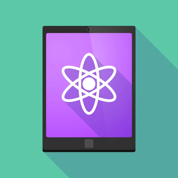 Tablet pc simgesi ile bir atom — Stok Vektör