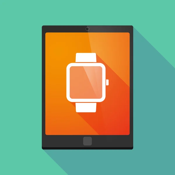 Tablet pc icon with a smart watch — Stock Vector