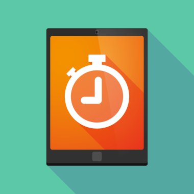 Tablet pc simgesi ile bir zaman