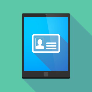 Kimlik kartı ile tablet pc simgesi