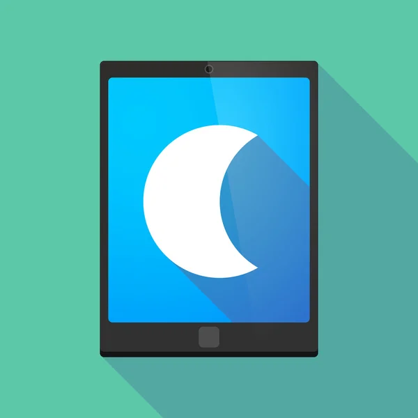 Tableta icono de la PC con una luna — Archivo Imágenes Vectoriales