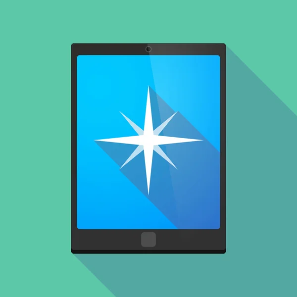 Tableta icono de PC con una estrella — Archivo Imágenes Vectoriales