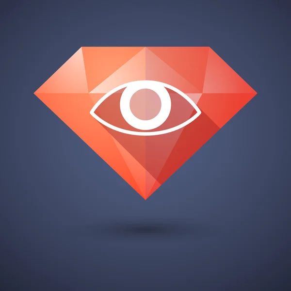 Kosočtvercovou ikonu s okem — Stockový vektor