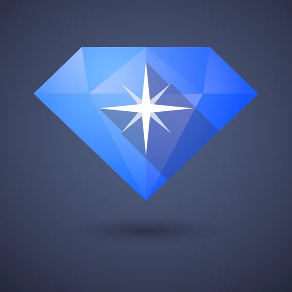 Kosočtvercovou ikonu s hvězdou — Stockový vektor
