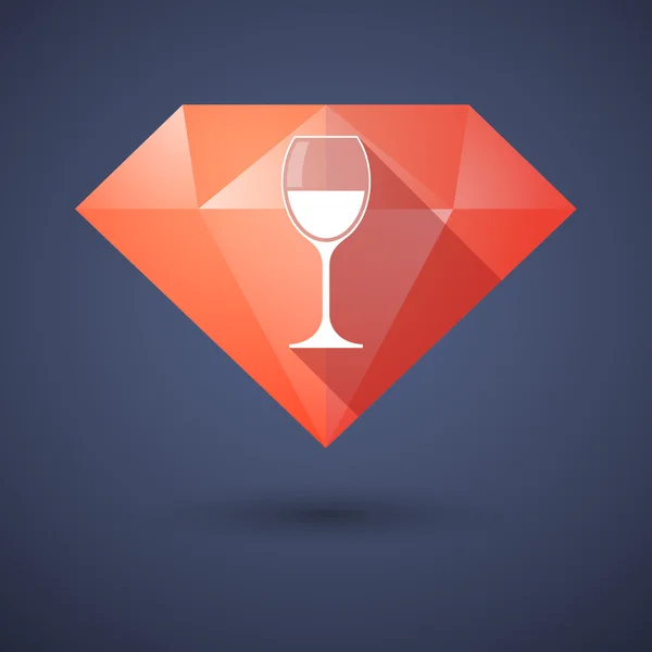 Icono de diamante con un vaso — Archivo Imágenes Vectoriales
