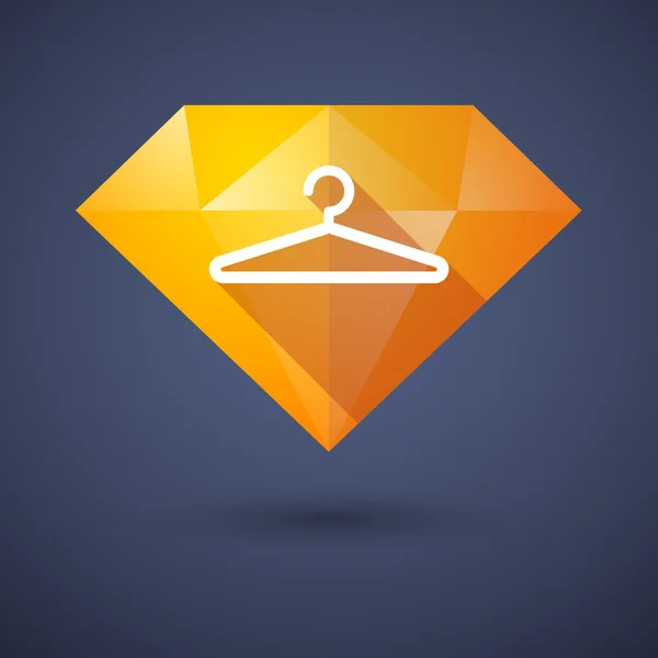 Diamond icon with a hanger — Stock Vector