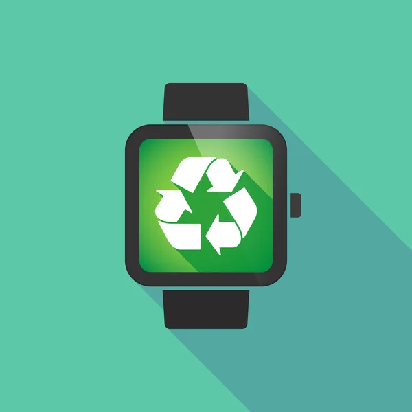 Montre intelligente avec un panneau de recyclage — Image vectorielle