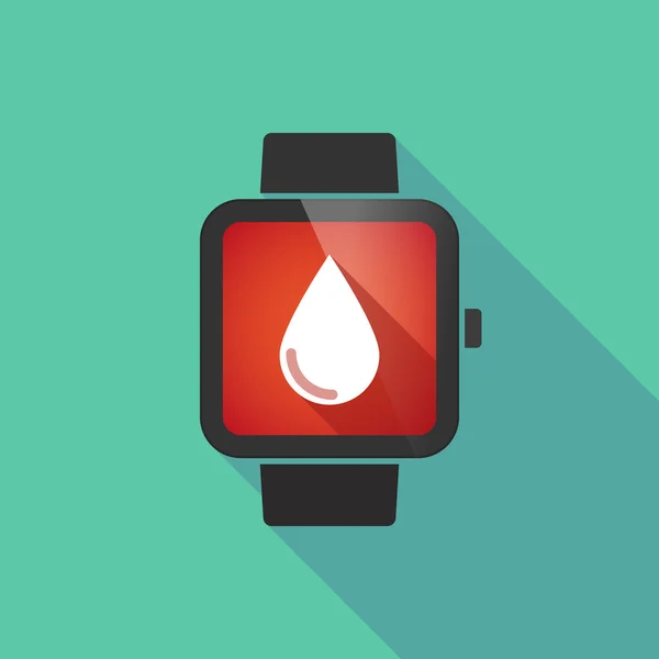 Smart Watch-klocka med en droppe blod — Stock vektor