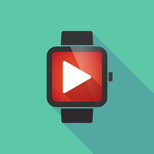 Smart Watch-klocka med en play spela tecken — Stock vektor