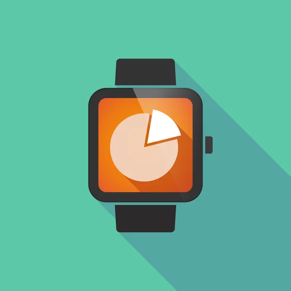Smart Watch-klocka med ett cirkeldiagram — Stock vektor