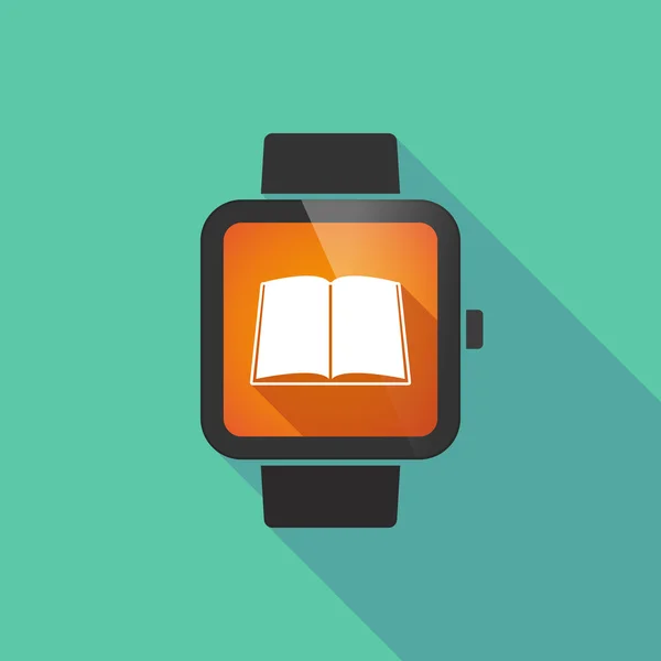 Slimme horloge met een boek — Stockvector