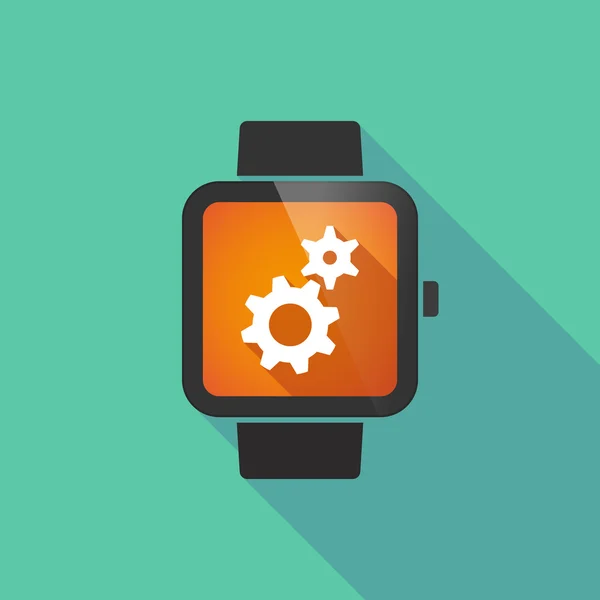 Reloj inteligente con engranajes — Vector de stock