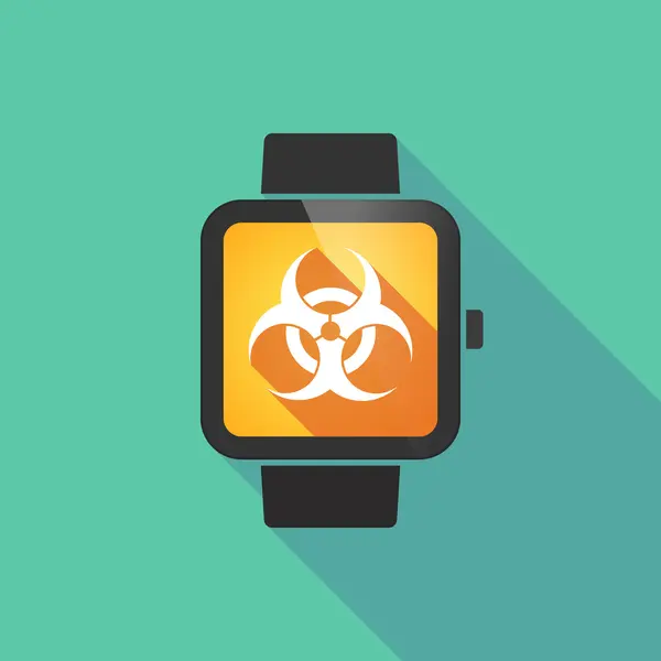 Smartwatch mit Biohazard-Zeichen — Stockvektor