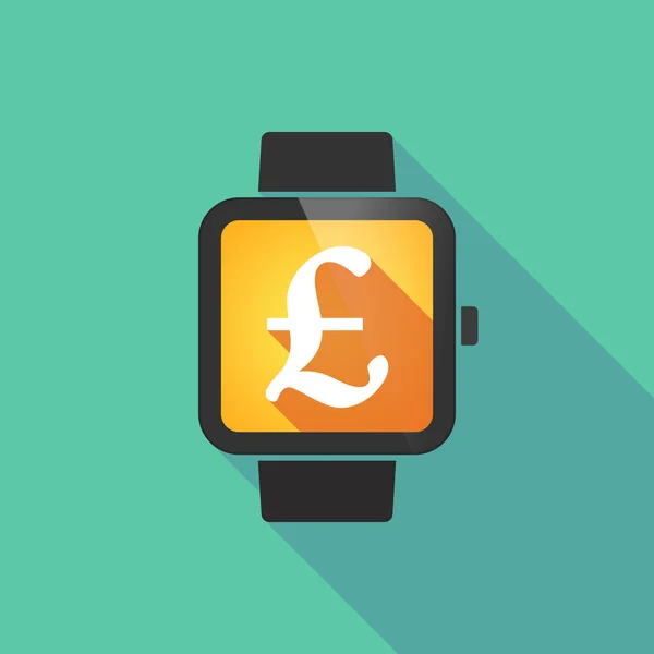 Smart watch with a pound sign — Stock Vector