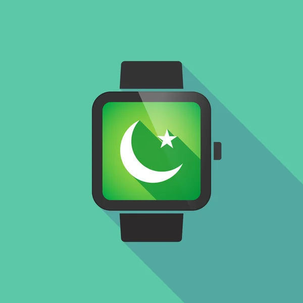智能手表与伊斯兰教标志 — 图库矢量图片