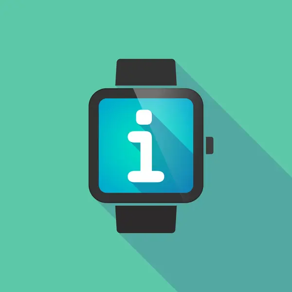 Slimme horloge met een info-teken — Stockvector