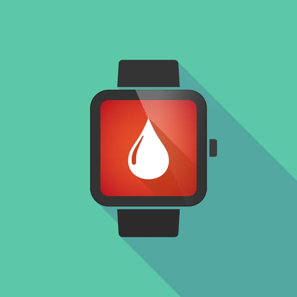 Smart Watch-klocka med en droppe bränsle — Stock vektor