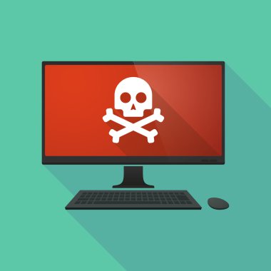 Bir kafatası ile kişisel bilgisayar